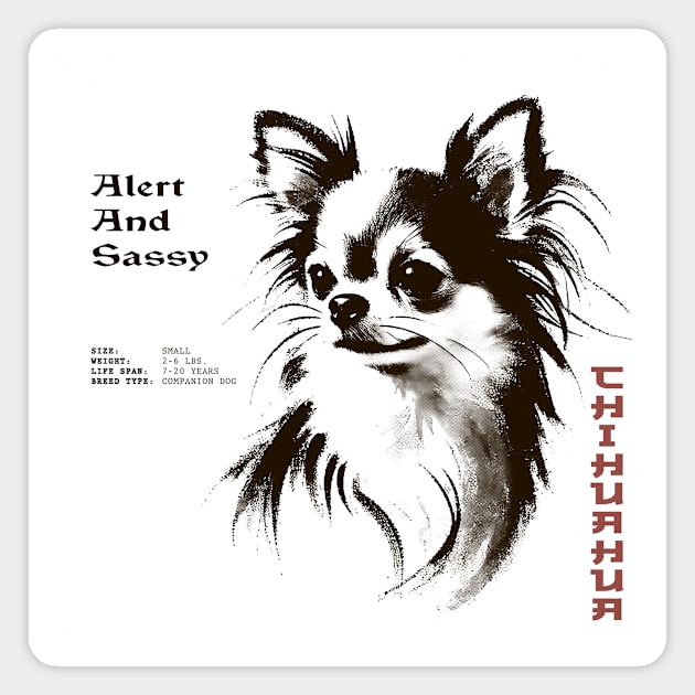 Chihuahua Dog Profile Magnet by CreativeSage